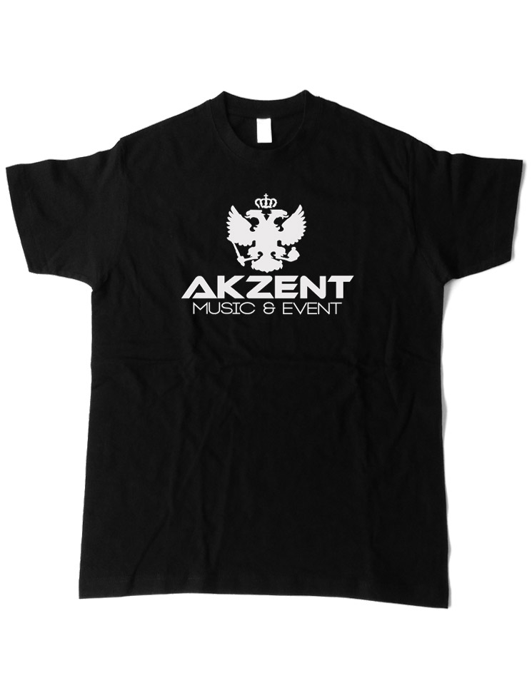 Akzent T-Shirt schwarz