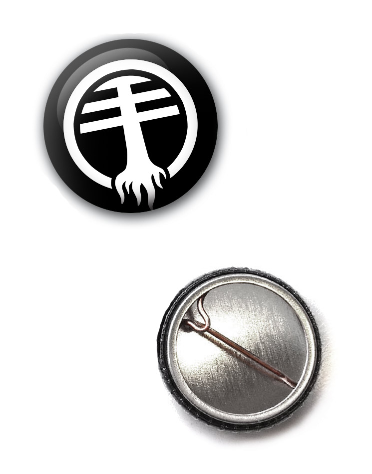 Grundfunk Button - Logo schwarz