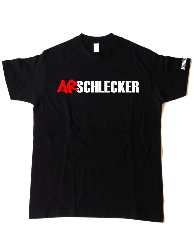 ARSchlecker - Men rot/weiß auf schwarz