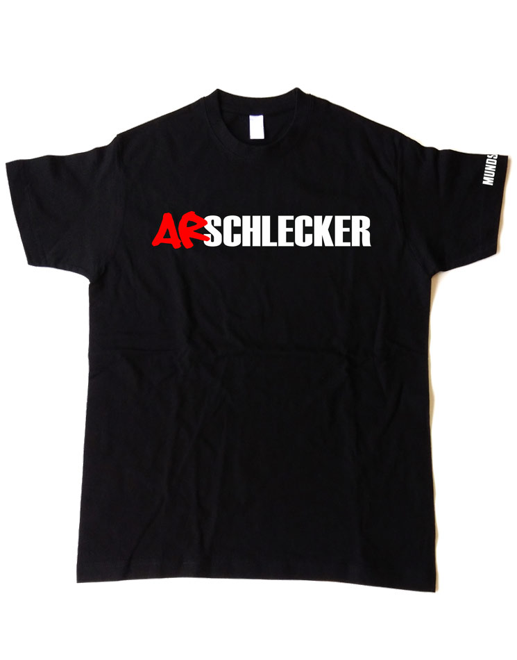 ARSchlecker - Men rot/wei auf schwarz