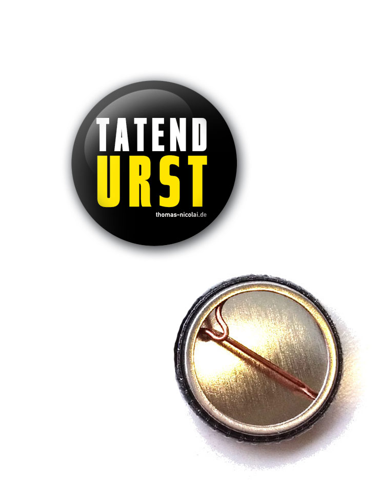 TatendURST Button mehrfarbig auf schwarz