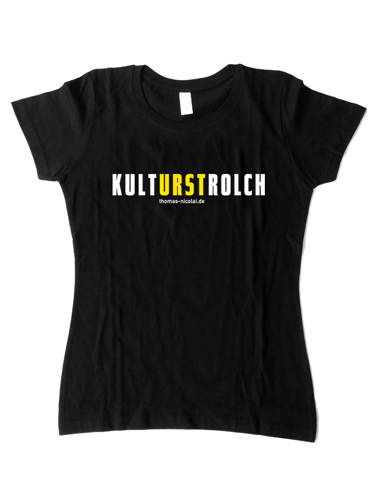 KultURSTrolch Damenshirt mehrfarbig auf schwarz