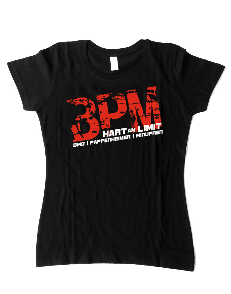 BPM GirlyShirt, hart am limit edition schwarz