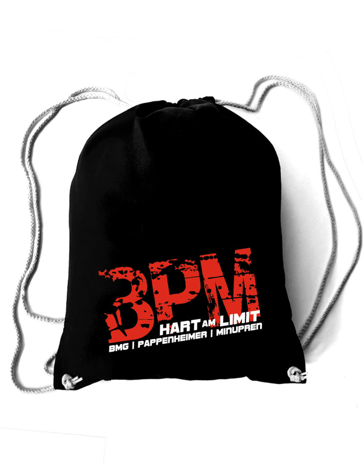 BPM Stoffrucksack, hart am limit edition schwarz