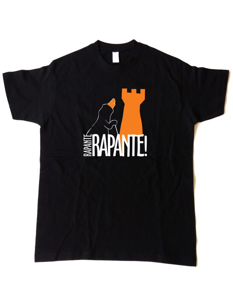 Rapante T-Shirt mehrfarbig auf schwarz