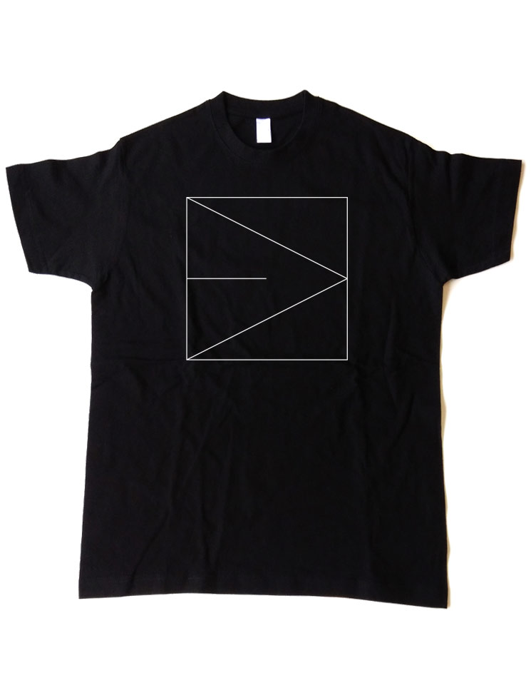 T-Shirt Logo wei auf schwarz