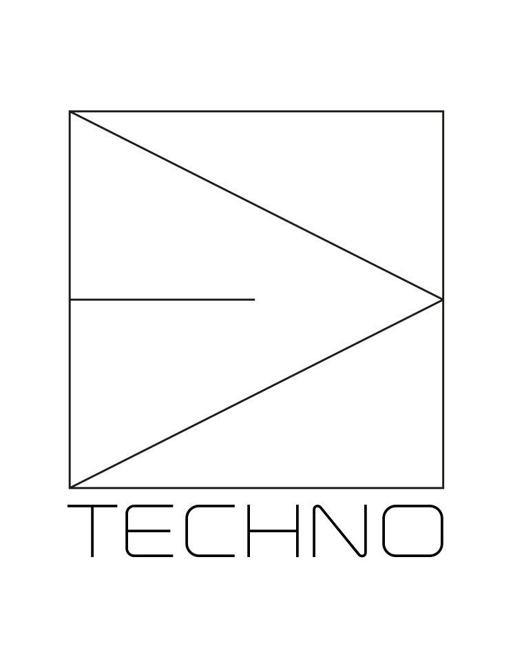 Heckscheibenaufkleber Techno wei