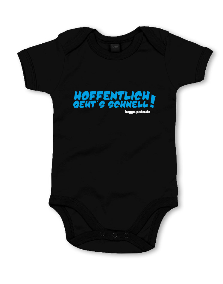 Hoffentlich gehts schnell Babybody schwarz