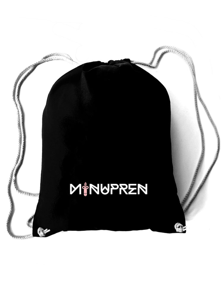 Minupren Baumwollrucksack schwarz