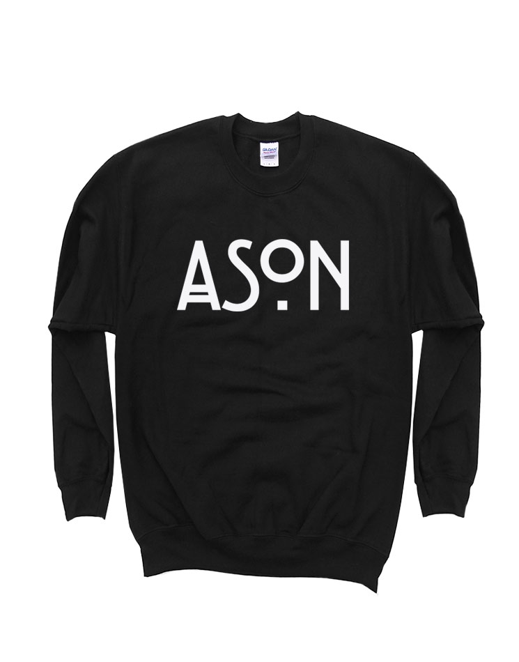 ASON Pullover wei auf schwarz