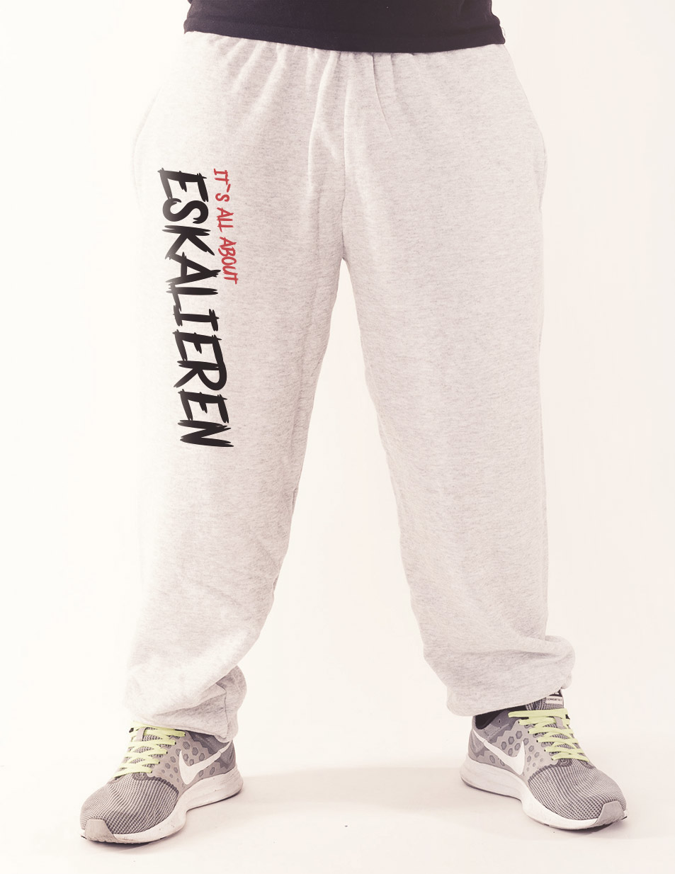 Premium Herren-Jogginghose Its all about Eskalieren  grau