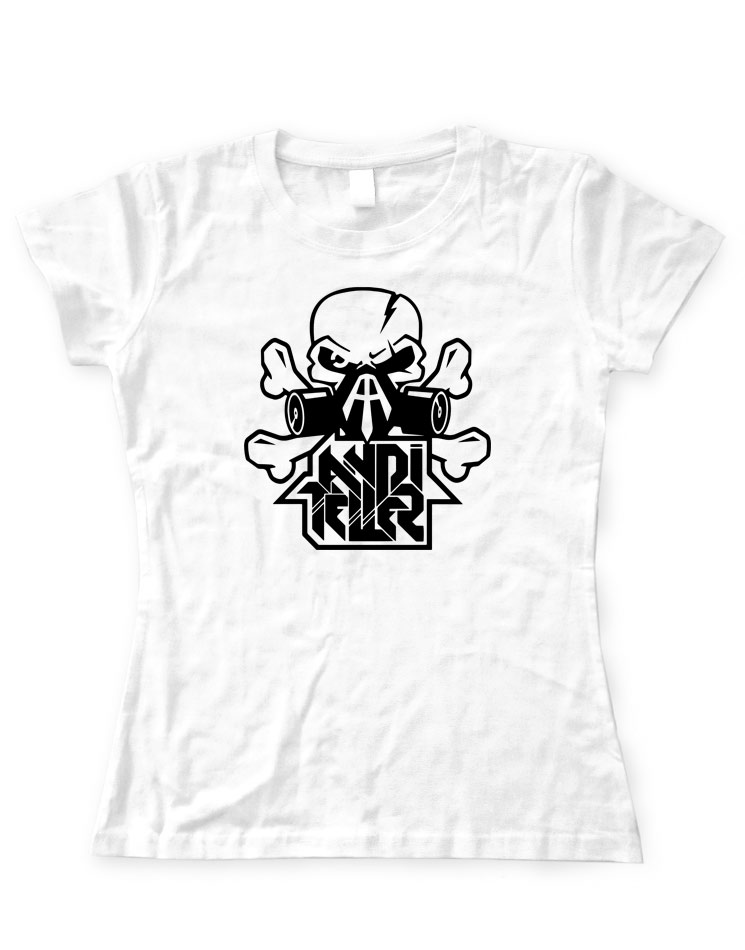 Andi Teller Girly T-Shirt schwarz auf wei