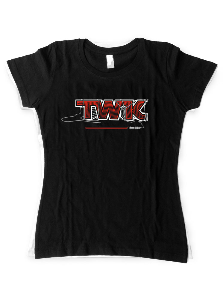 Tobi Wan Kenobi Girly T-Shirt rot auf schwarz