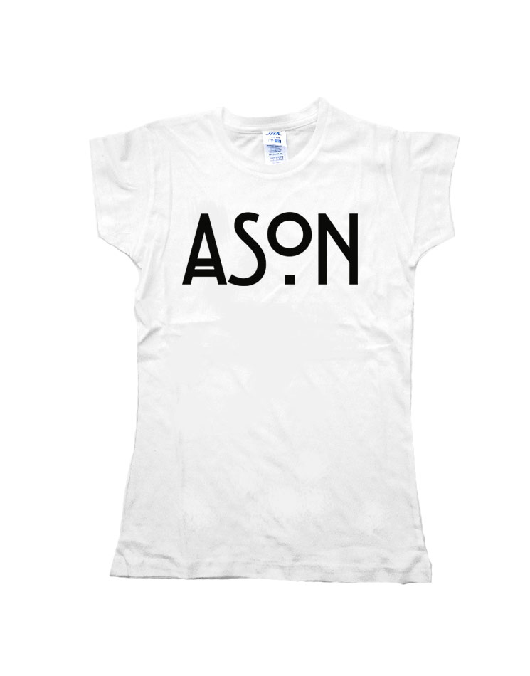 ASON Girlyshirt schwarz auf wei
