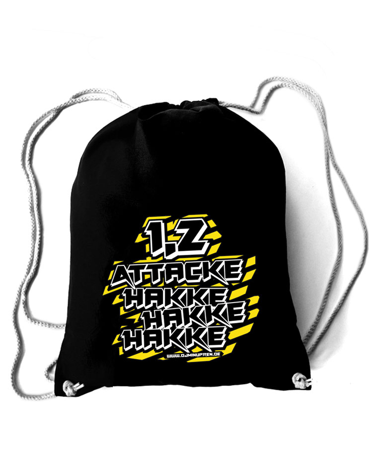 Hakke Hakke Hakke Baumwollrucksack schwarz