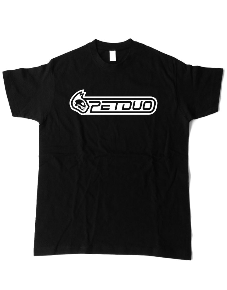 PETDuo T-Shirt wei auf schwarz