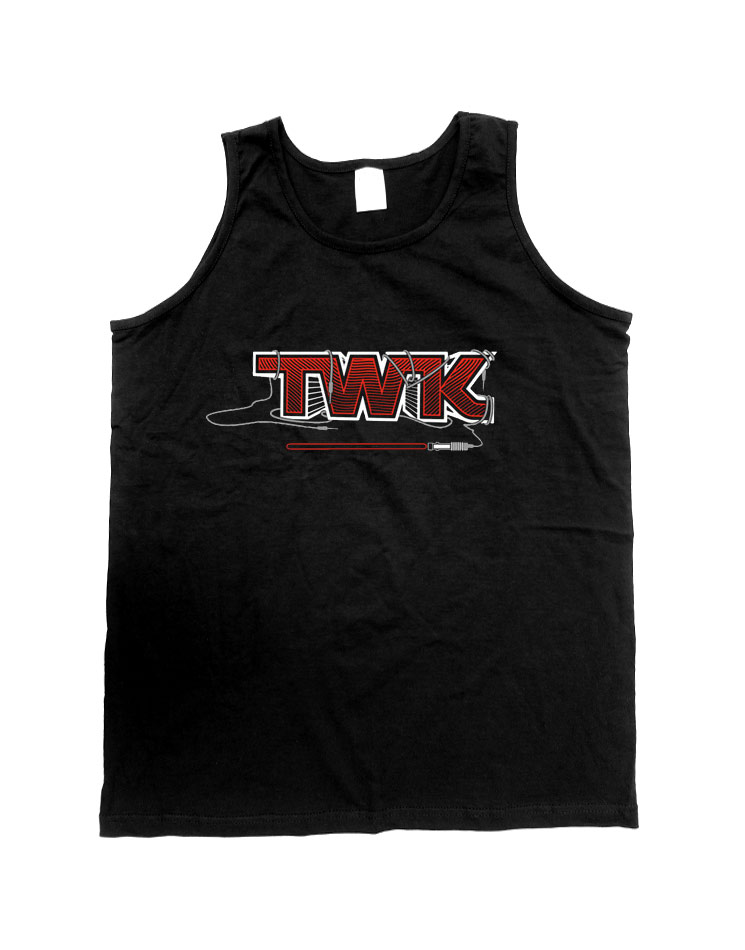 Tobi Wan Kenobi Herren Tank Top wei/rot auf schwarz