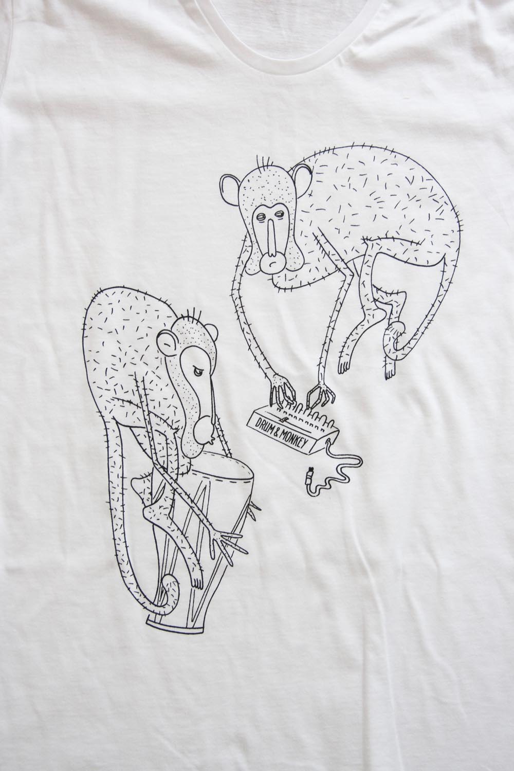 Drum and Monkey Apes  T-Shirt  