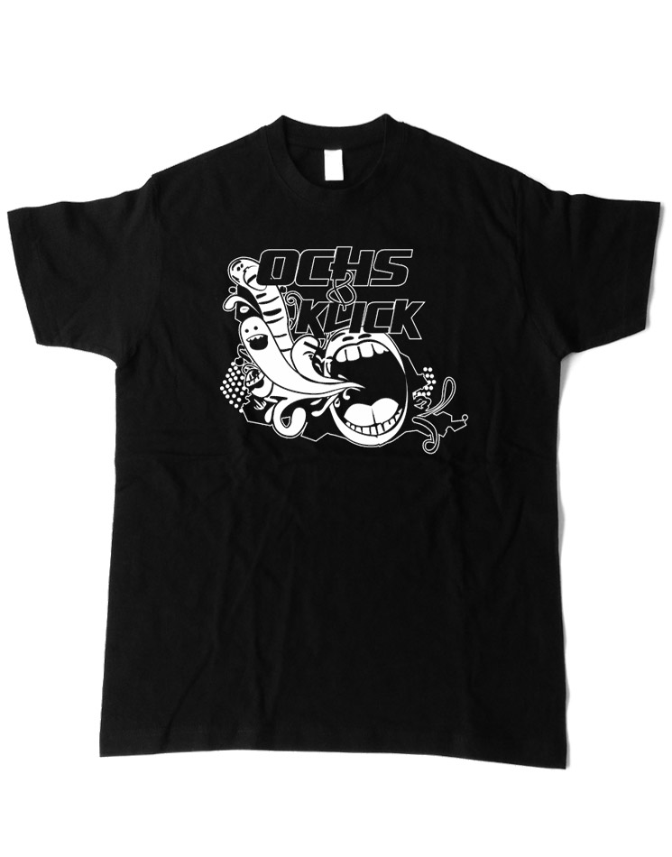 Ochs&Klick T-Shirt wei auf schwarz