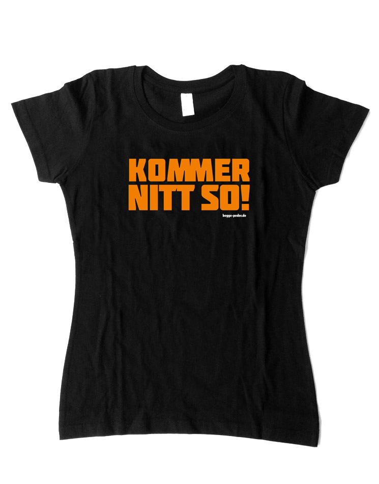 Kommer nitt so Girly T-Shirt mehrfarbig auf schwarz