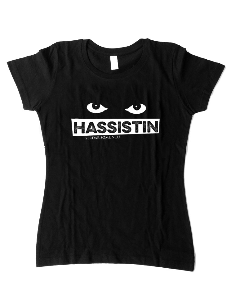Hassistin Girly T-Shirt wei auf schwarz
