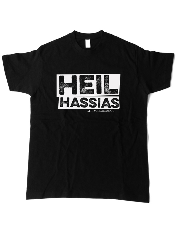 Heil Hassias T-Shirt wei auf schwarz