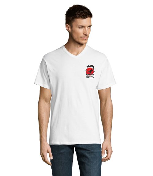 Dragon V-Neck Men Shirt  Rsselsheim weiss