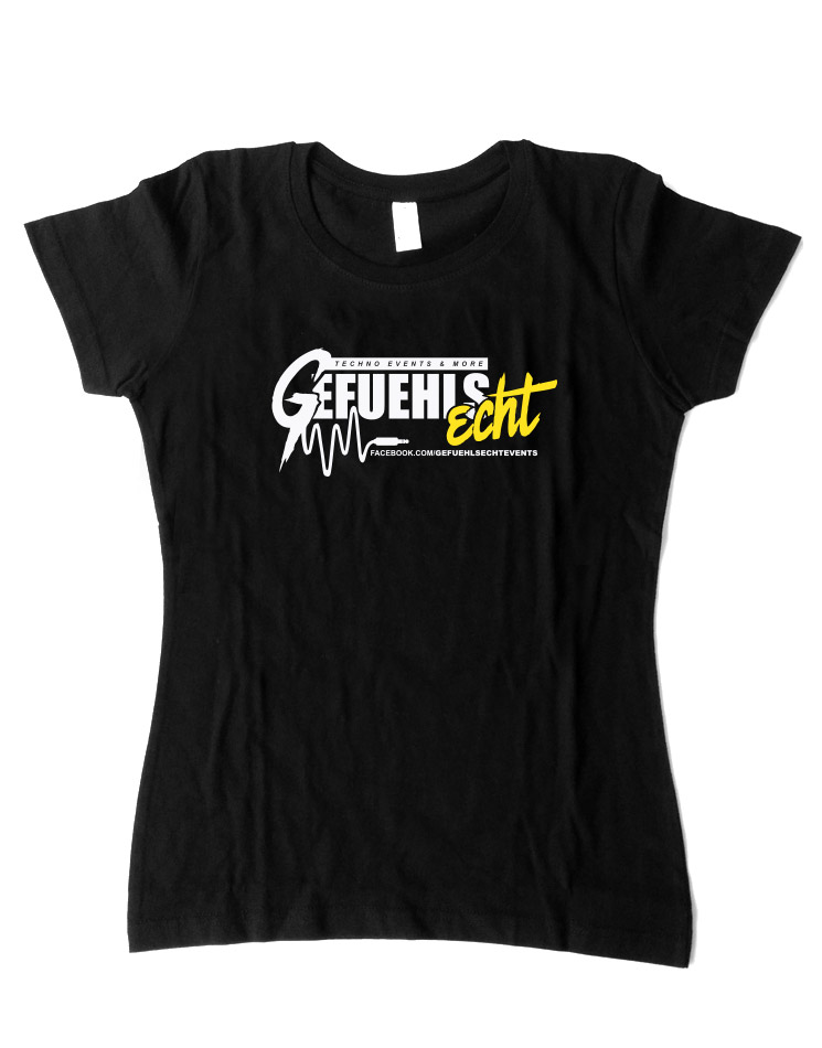 Gefhlsecht Girly T-Shirt mehrfarbig auf schwarz