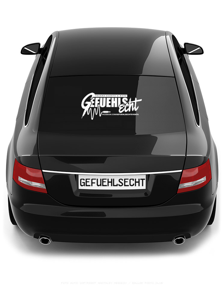 Gefhlsecht Heckscheibenaufkleber wei