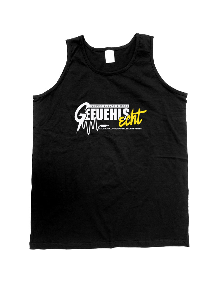 Gefhlsecht Tank-Top mehrfarbig auf schwarz