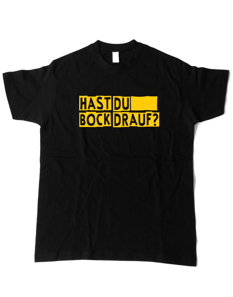Hast du bock drauf - Minupren Edition T-Shirt gelb auf schwarz
