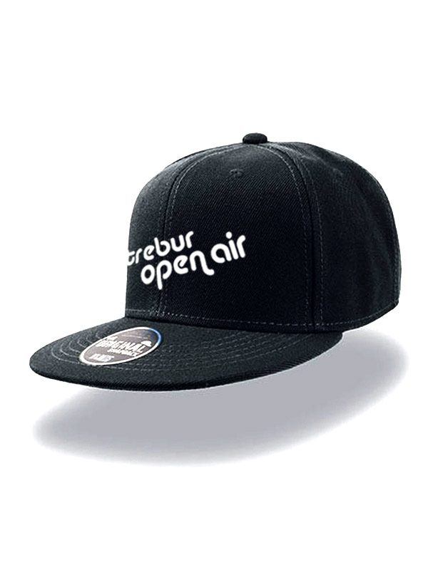 TOA Snap Back Cap wei auf schwarz