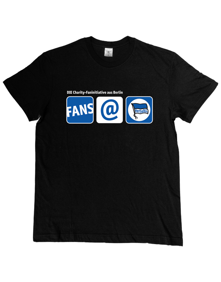 Fans@Hertha T-Shirt mehrfarbig auf schwarz