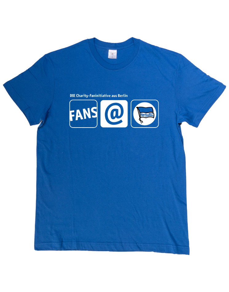 Fans@Hertha Kinder T-Shirt mehrfarbig auf blau