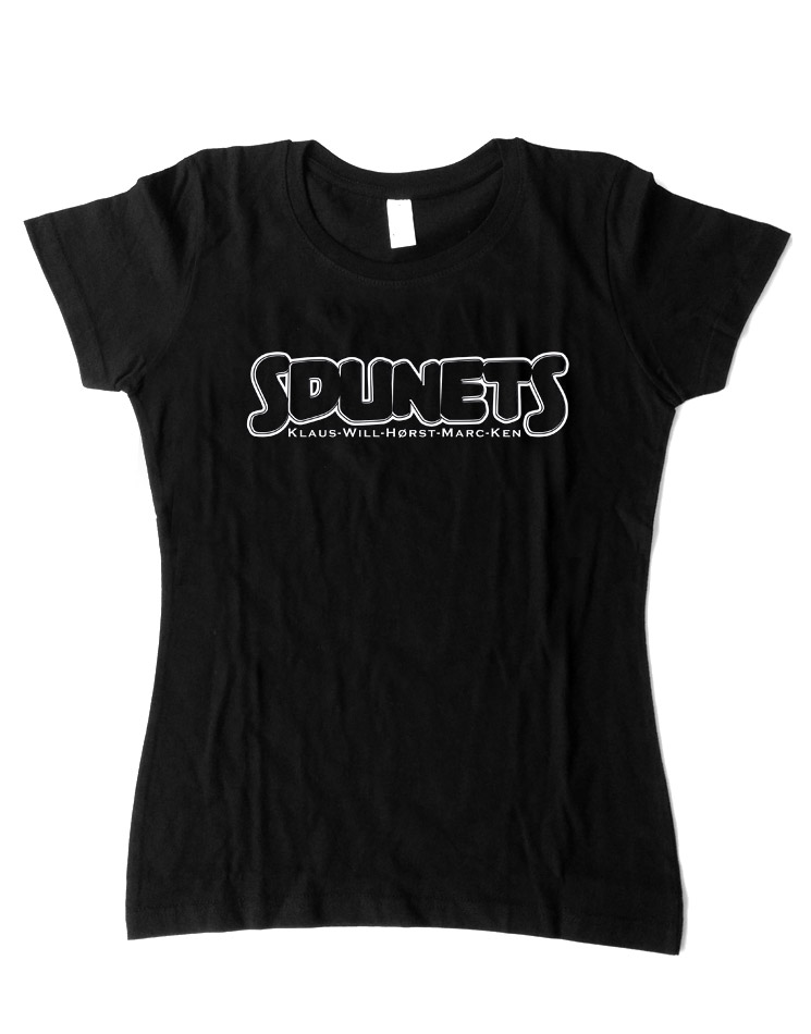 Sdunets Girly Shirt wei auf schwarz