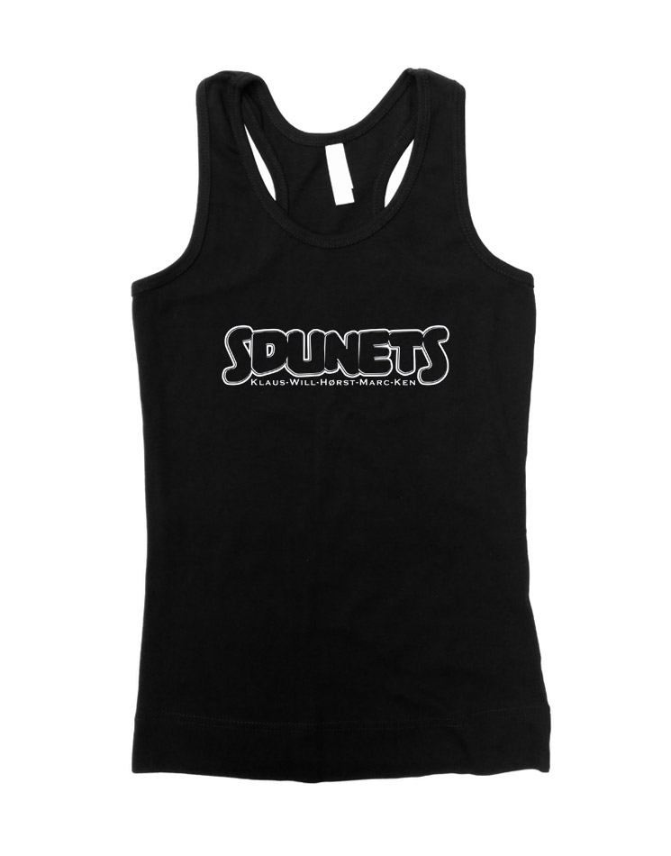 Sdunets Girly Tank Top  wei auf schwarz