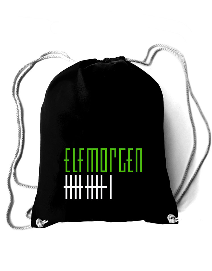 Elfmorgen Baumwollrucksack schwarz