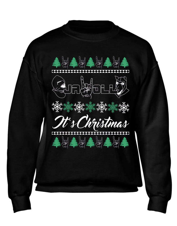 X-Mas Sweater Jawoll mehrfarbig auf schwarz