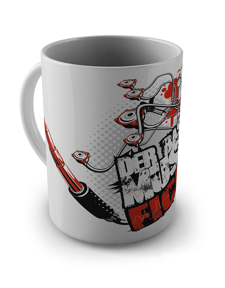 Der Bass muss Ficken Tasse weiss