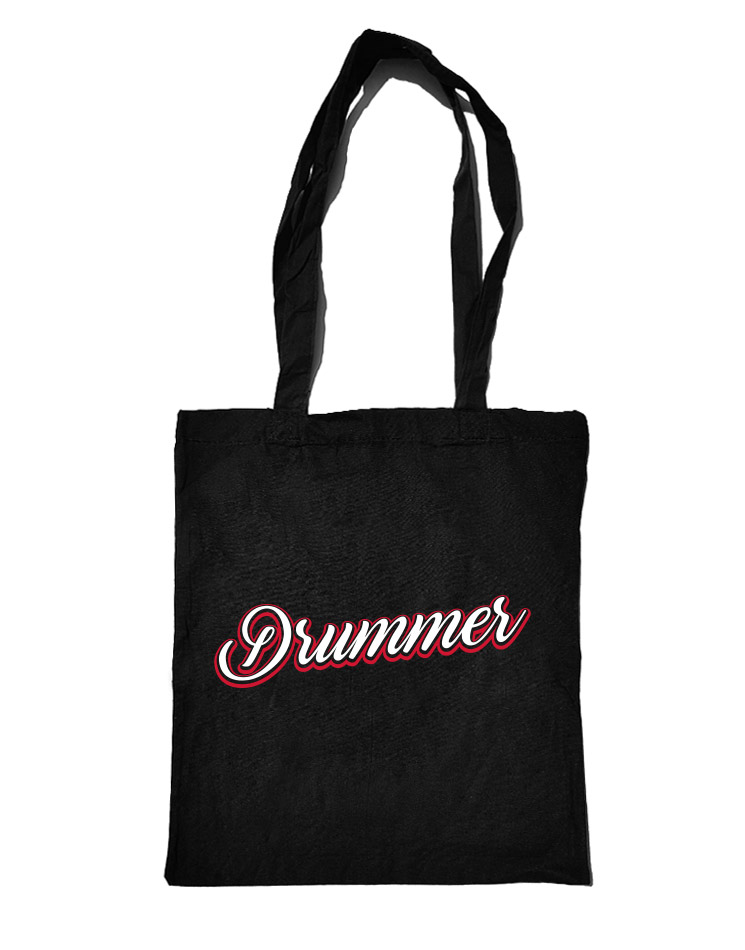 Drummer Baumwolltasche schwarz