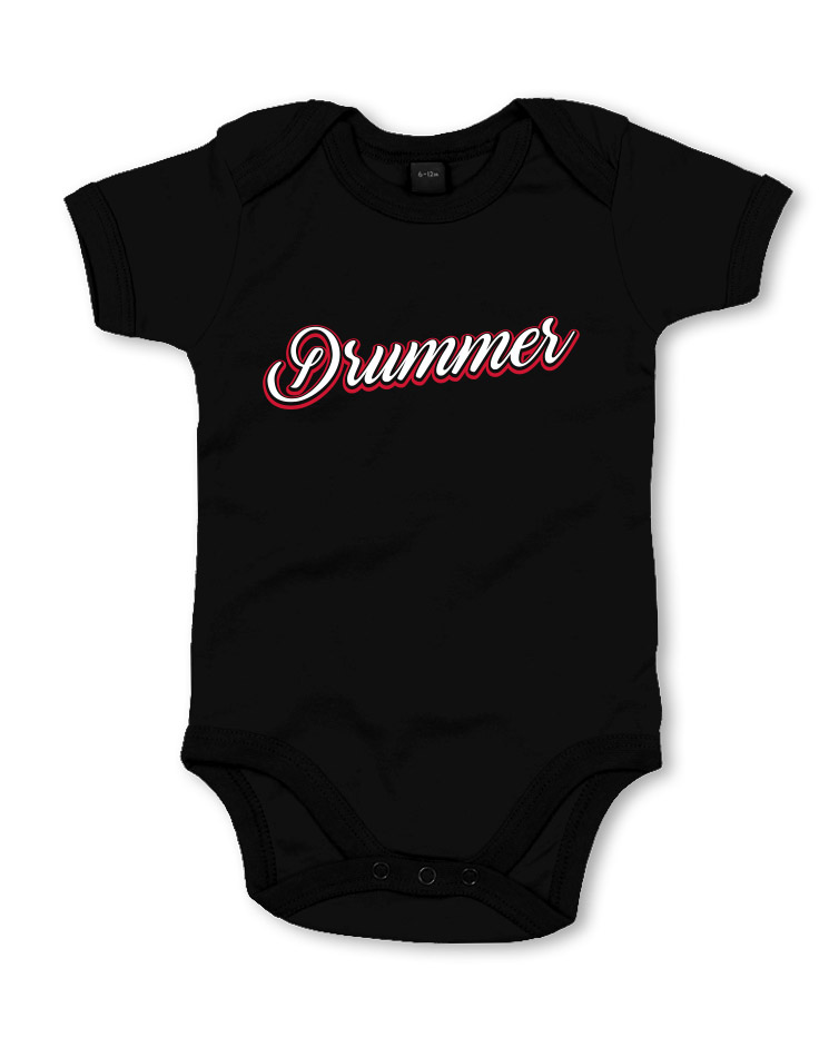 Drummer Babystrampler schwarz