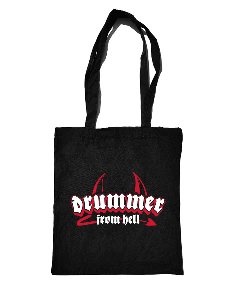 Drummer from Hell Baumwolltasche schwarz