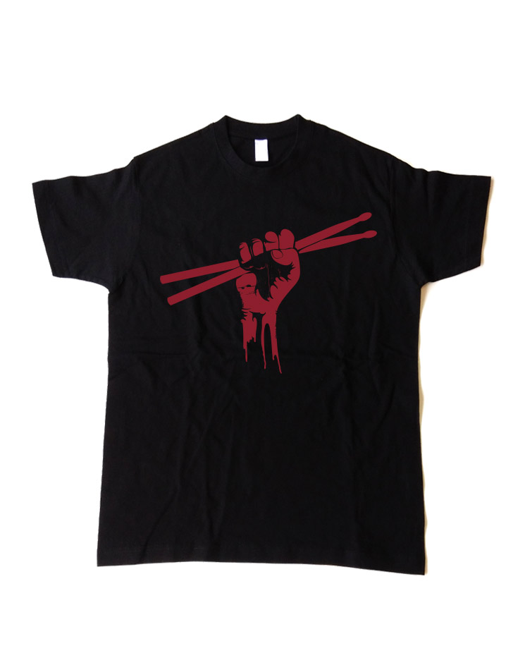 Fiststick Kinder T-Shirt rot auf schwarz