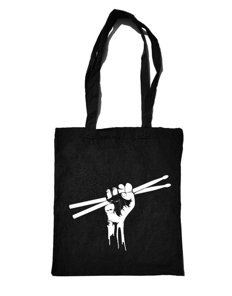 Fiststick Baumwolltasche schwarz