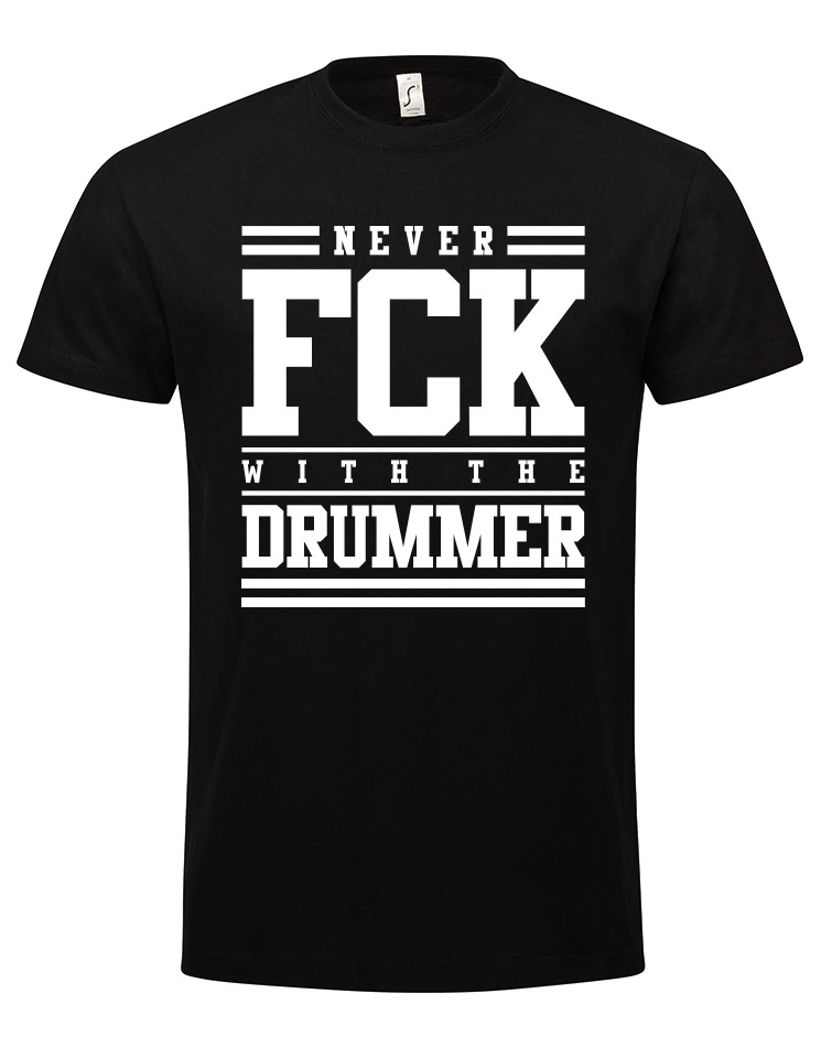 Never FCK T-Shirt weiß auf schwarz