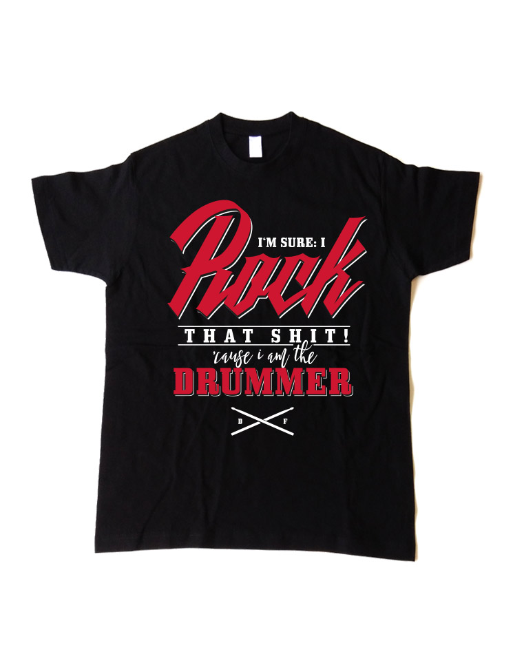 Rock that Shit Kinder T-Shirt wei/rot auf schwarz