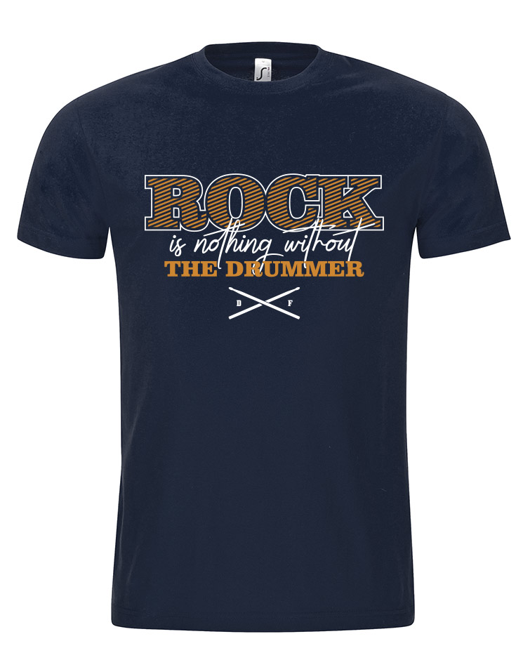 Rock is nothing Special Edition T-Shirt weiß/orange auf navy