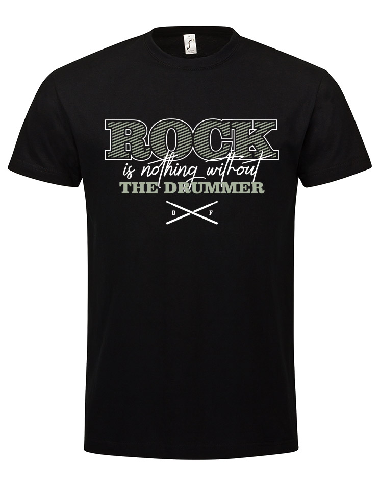 Rock is nothing Special Edition T-Shirt weiß/silber auf schwarz
