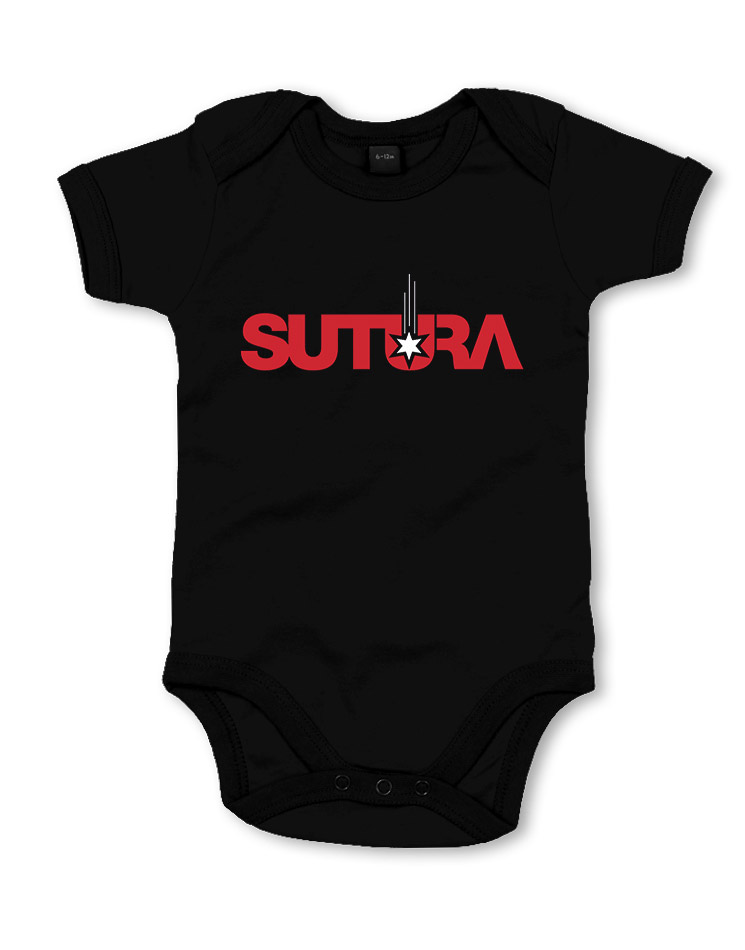 Sutura Babybody rot/wei auf schwarz