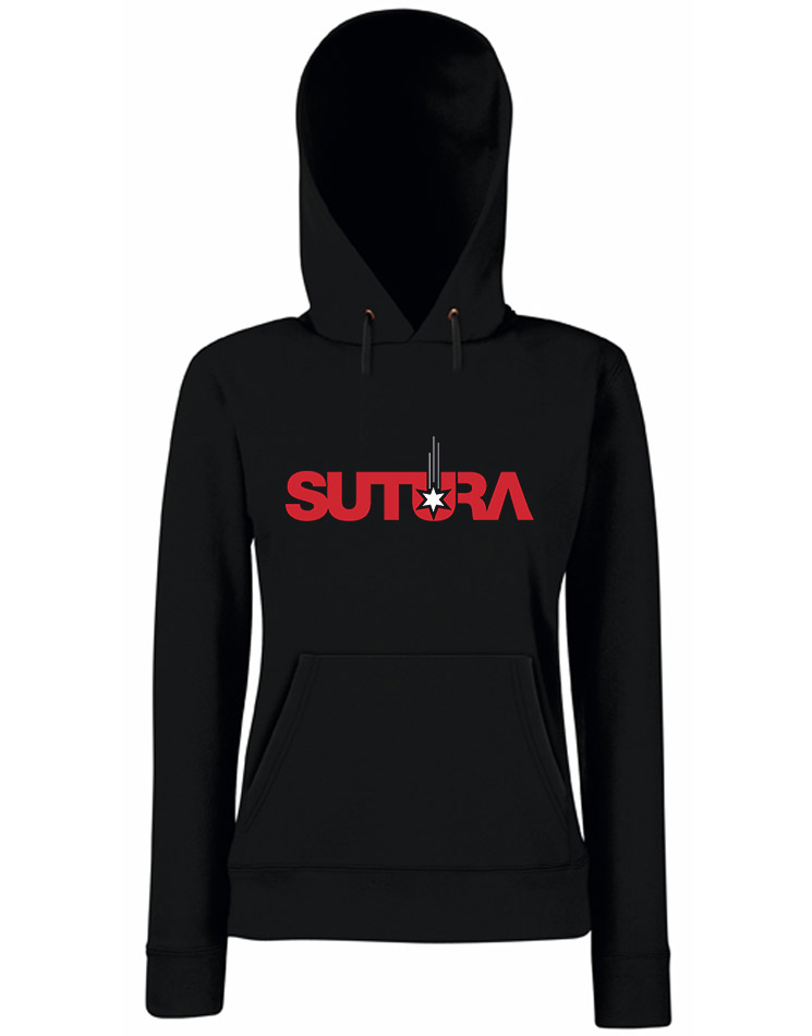 Sutura Girly Kappu rot/wei auf schwarz